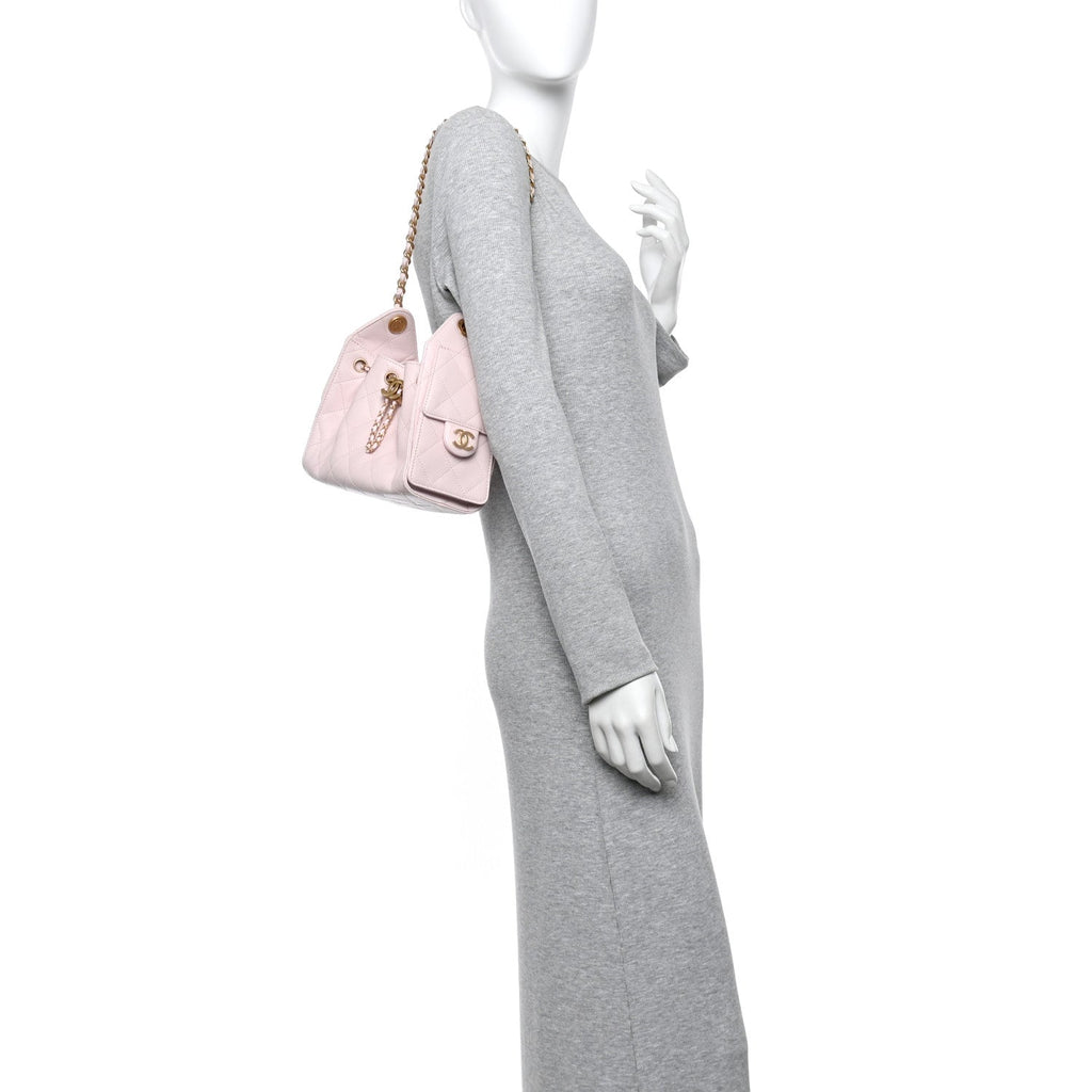 Chanel Caviar Quilted Mini Chanel 25 Handbag Light Pink