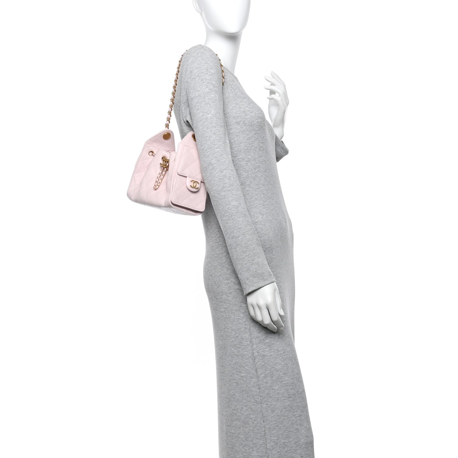 Chanel Caviar Quilted Mini Chanel 25 Handbag Light Pink