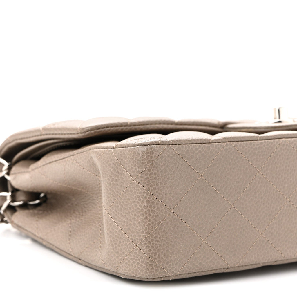 Chanel Caviar Quilted Medium Double Flap Taupe