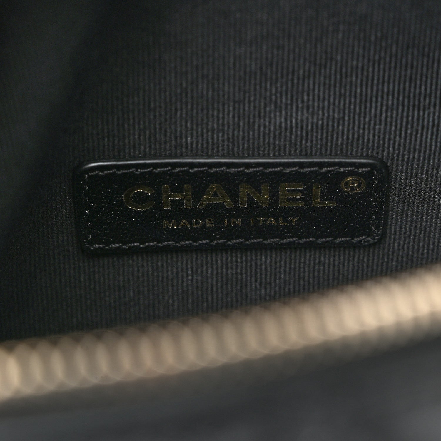 Chanel Shiny Crumpled Lambskin Quilted Medium Preppy Pocket Camera Case Black