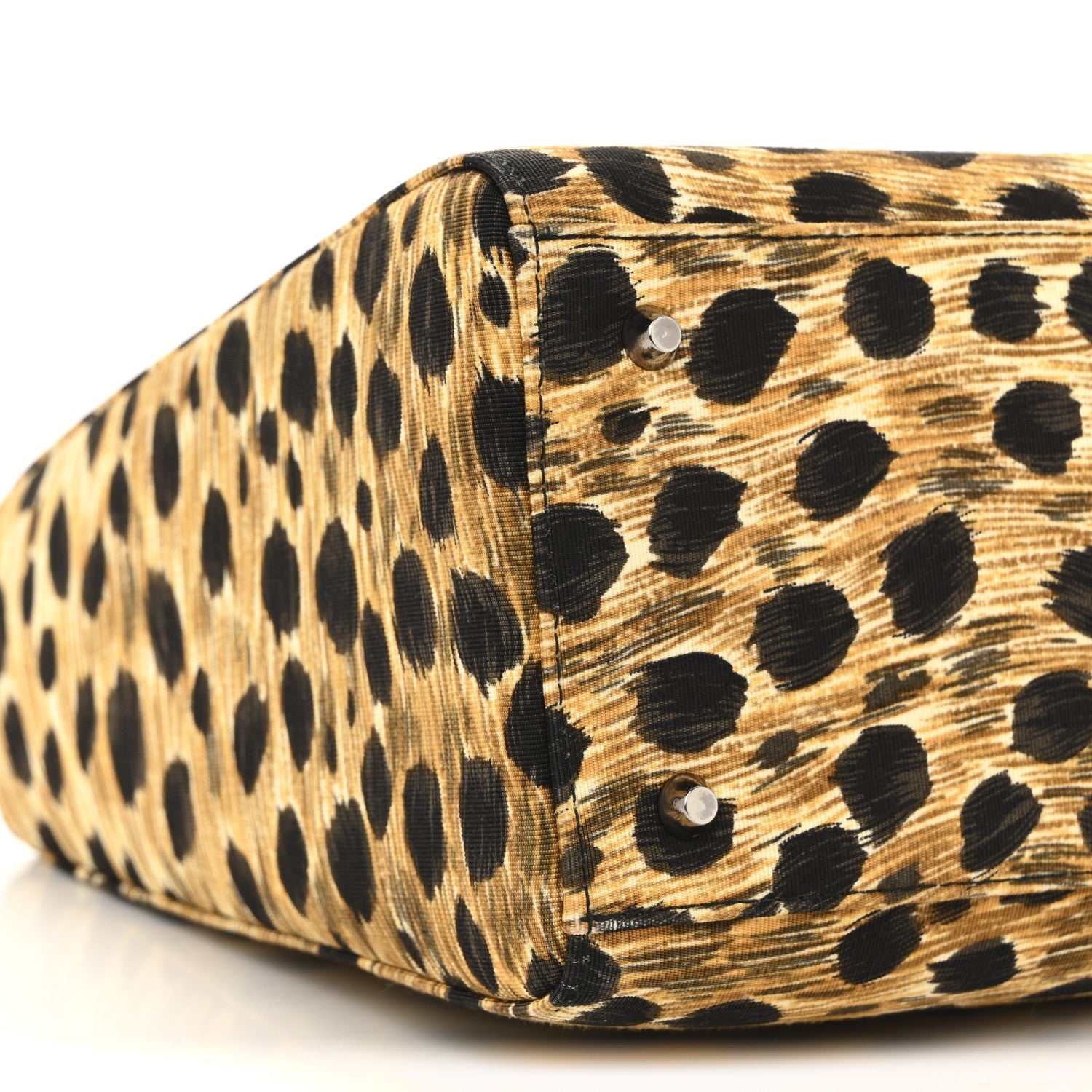 Christian Dior Canvas Leopard Print Medium Lady Dior