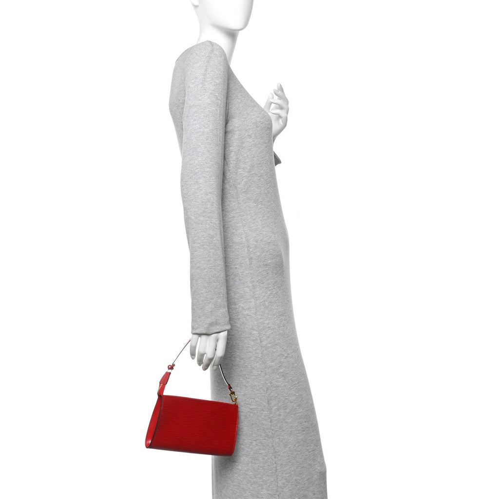 Louis Vuitton Epi Pochette Accessories 21 Castillan Red