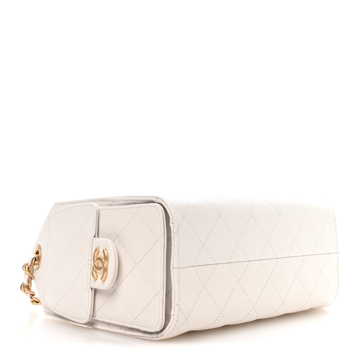Chanel Caviar Quilted Mini Chanel 25 Handbag White