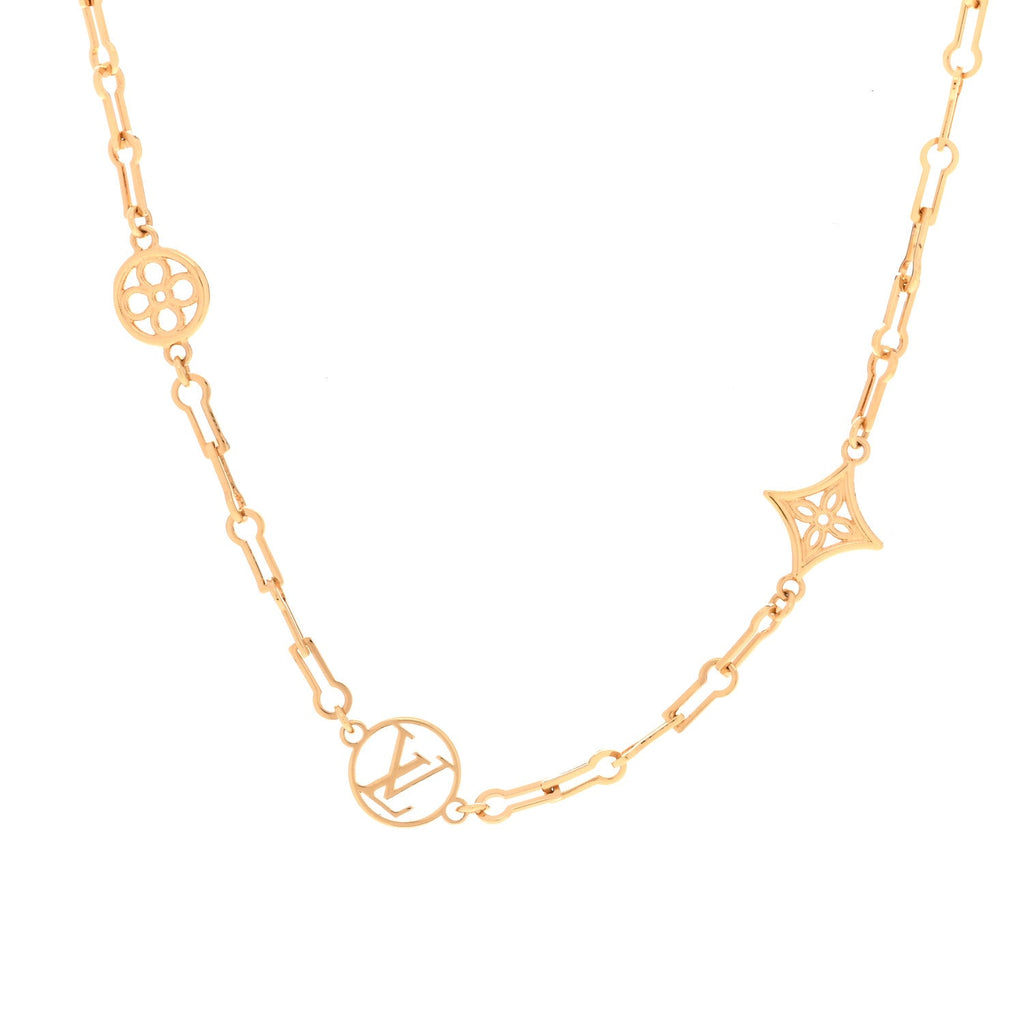 Louis Vuitton Metal Forever Young Short Necklace Gold