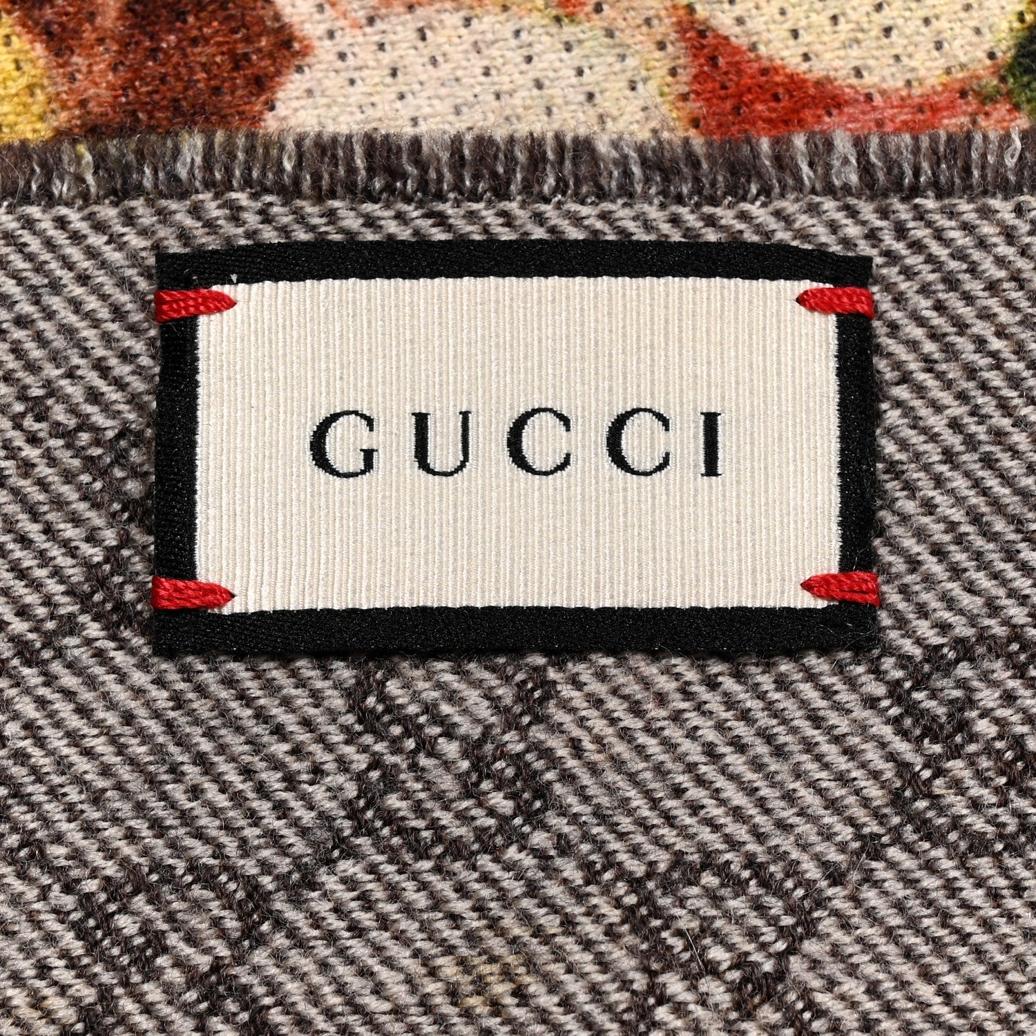 Gucci Wool GG Monogram Miniorophin Scarf Beige