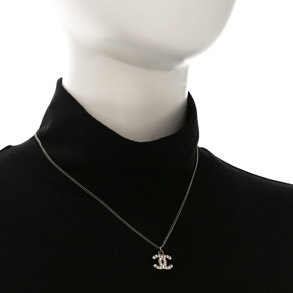Crystal Timeless CC Necklace Silver