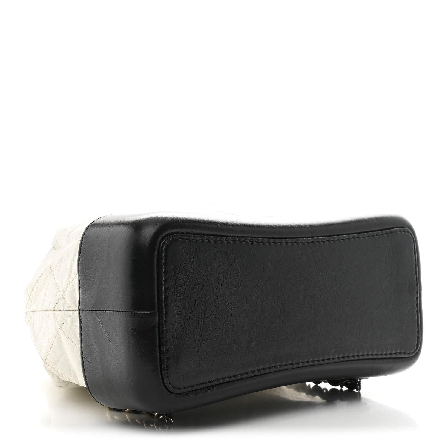 Chanel Aged Calfskin Quilted Small Gabrielle Backpack Black White