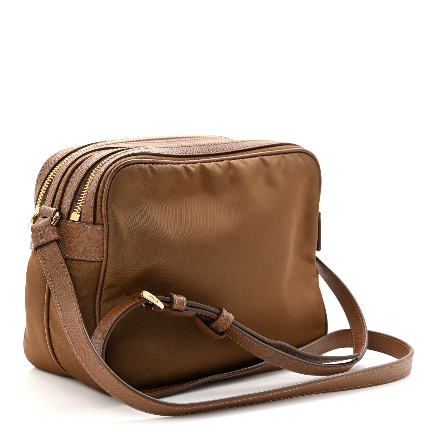 Prada Tessuto Nylon Saffiano Re-Edition 1978 Messenger Bag Sughero