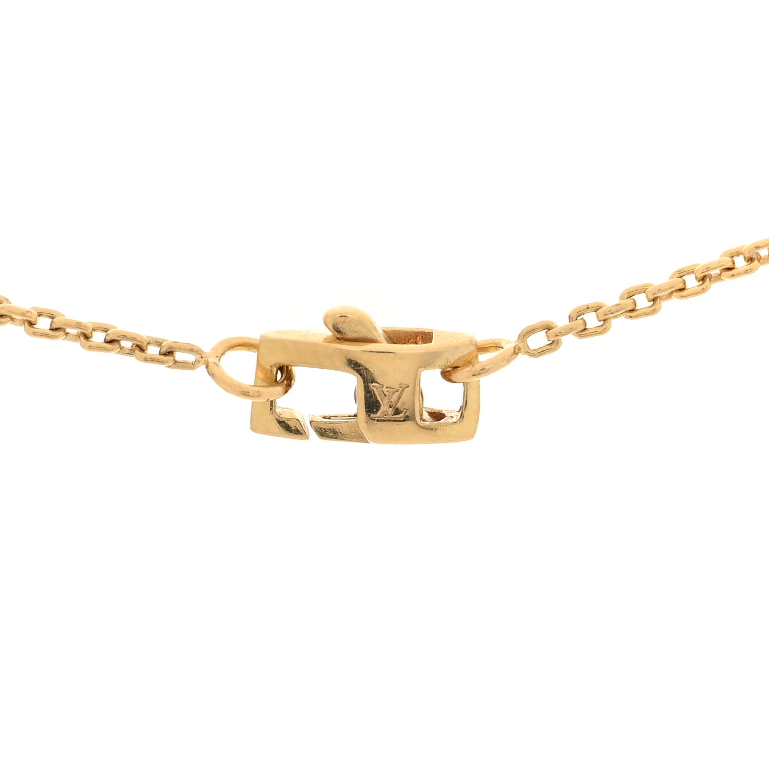 Louis Vuitton 18K Yellow Gold Diamond Idylle Blossom Pendant Necklace