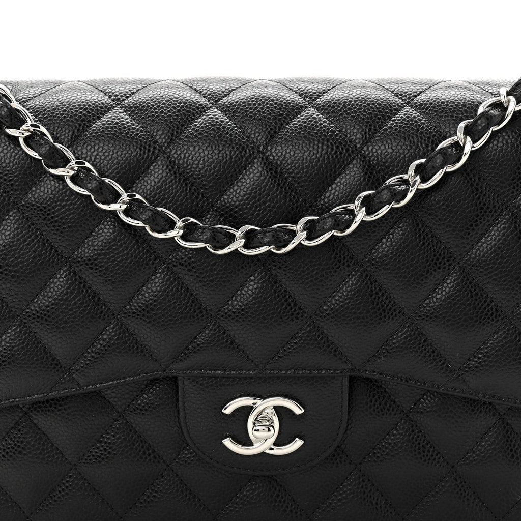 Chanel Caviar Quilted Jumbo Double Flap Black