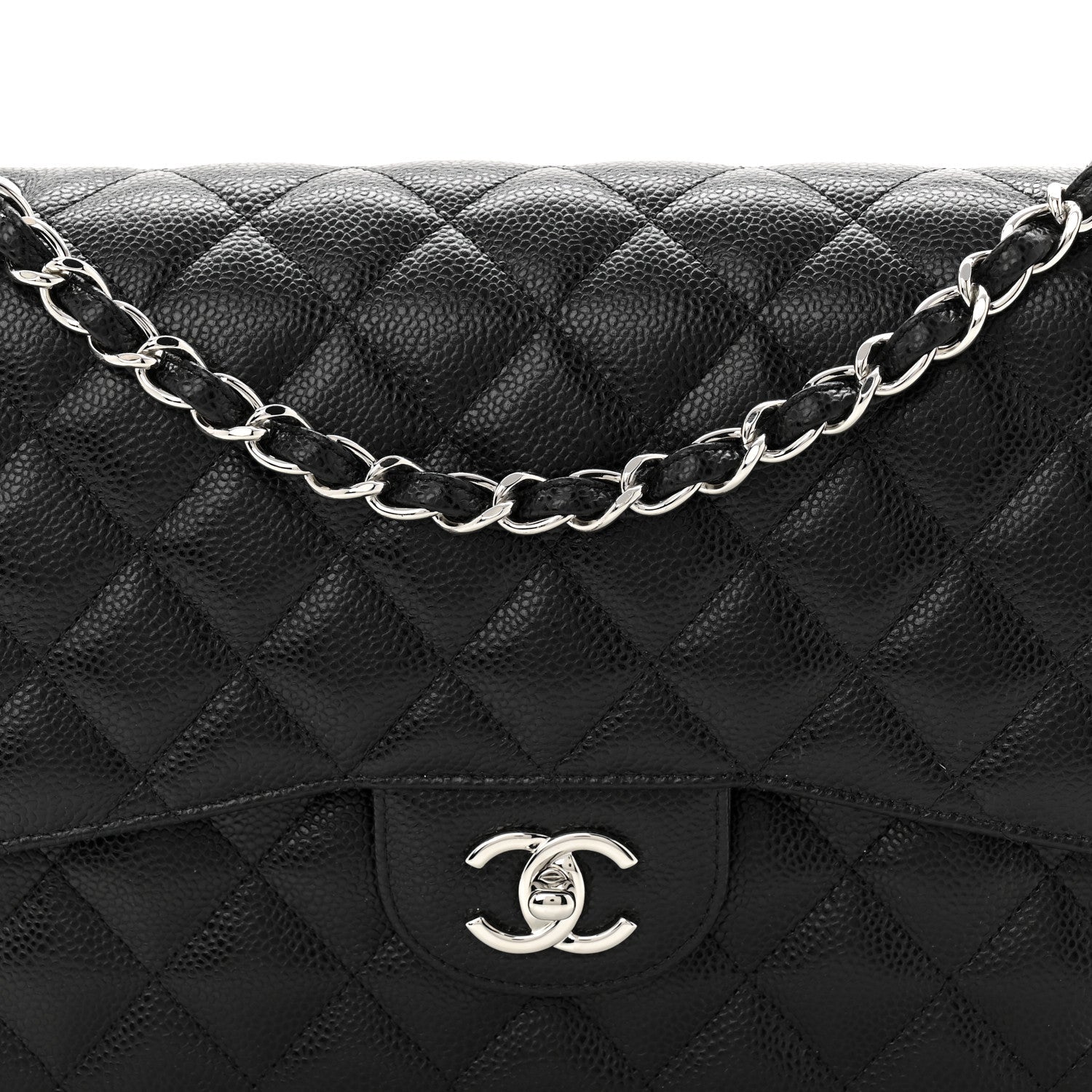 Chanel Caviar Quilted Jumbo Double Flap Black