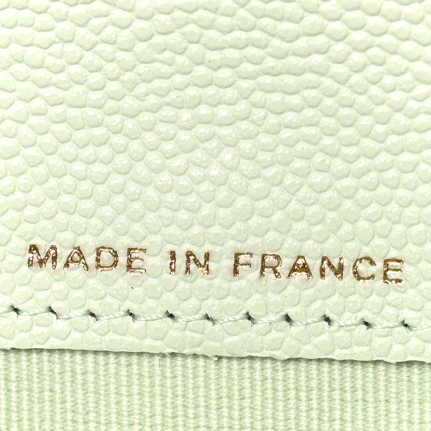 Caviar Quilted Large Gusset Flap Wallet Light Green