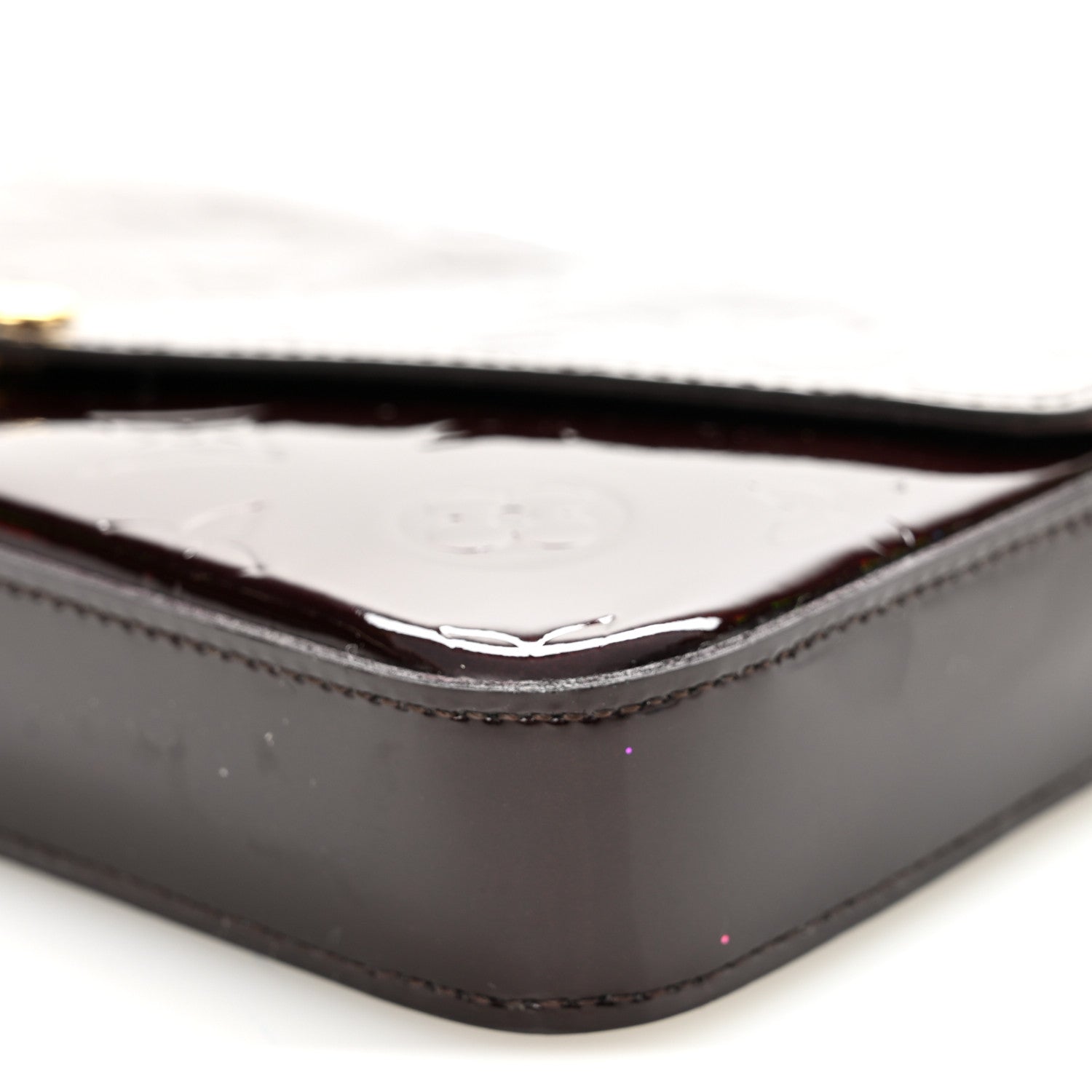 Louis Vuitton Vernis Pochette Felicie Chain Wallet Amarante