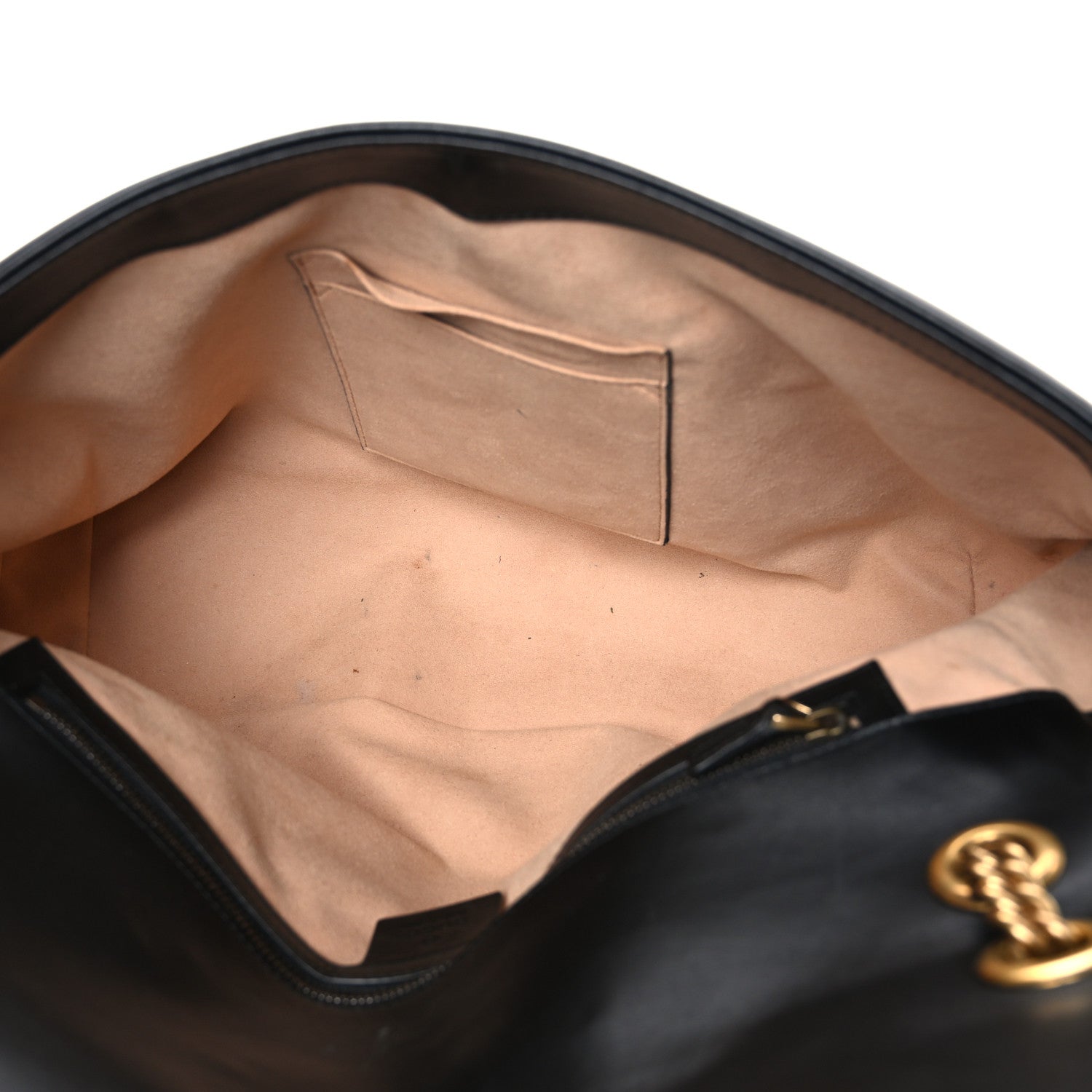 Gucci Calfskin Matelasse Medium GG Marmont Shoulder Bag Black