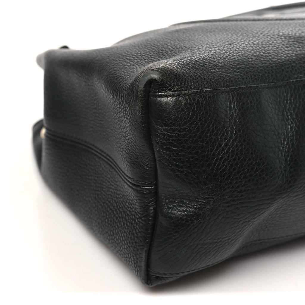 Gucci Pebbled Calfskin Medium Soho Chain Shoulder Bag Black