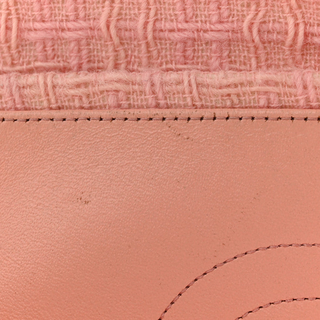 Chanel Wool Tweed Quilted 2.55 Reissue 225 Flap Light Pink