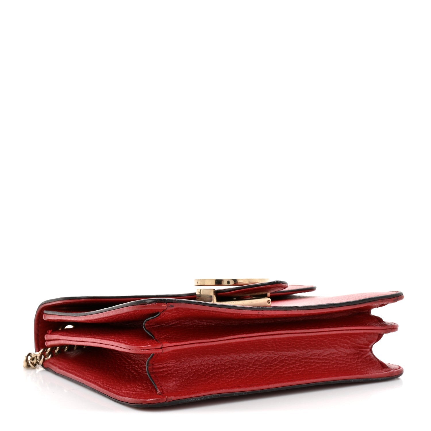 Gucci Dollar Calfskin Small Interlocking G Shoulder Bag Red