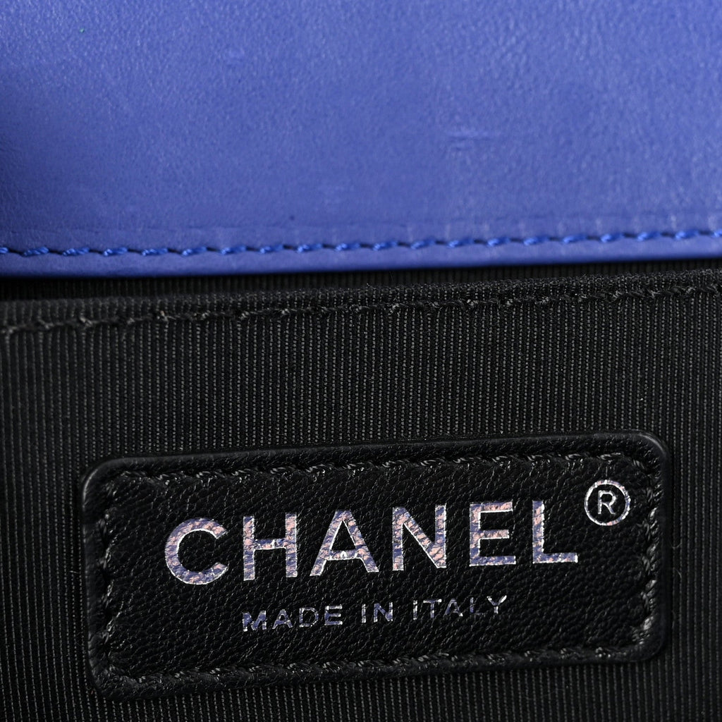 Chanel Calfskin Quilted Medium Boy Flap Blue