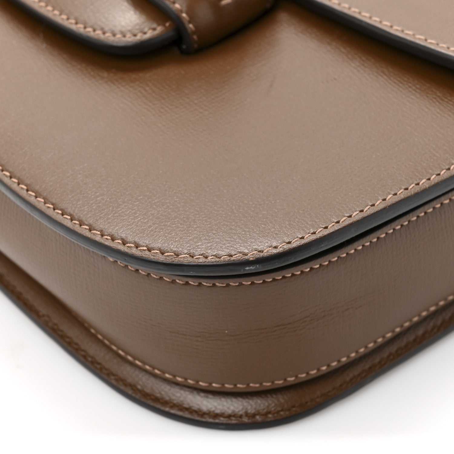 Gucci Azalea Calfskin Horsebit 1955 Shoulder Bag Brown Sugar