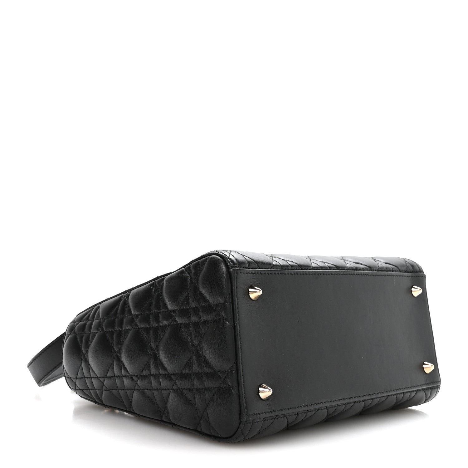Christian Dior Lambskin Cannage Medium Lady Dior Black