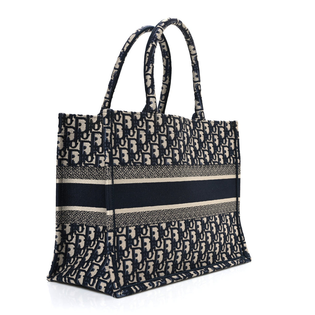 Christian Dior Oblique Medium Book Tote Blue Multicolor