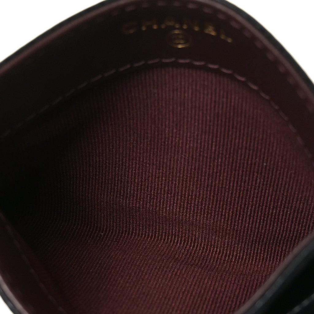 Caviar Quilted Card Holder Black