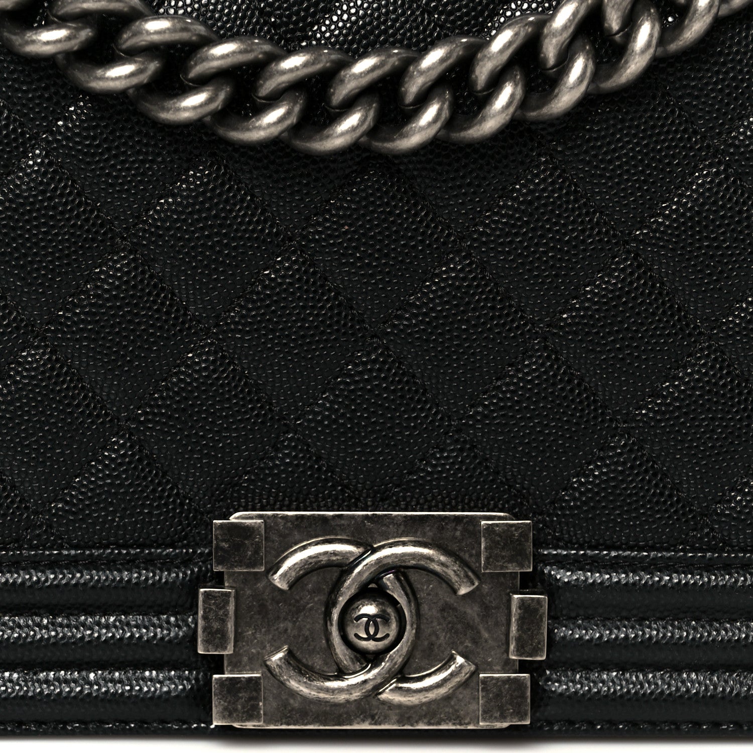 Chanel Caviar Quilted Medium Boy Flap Black