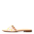 Louis Vuitton Damierlicious Neo Revival Flat Mule Sandals 40 Rose Peach