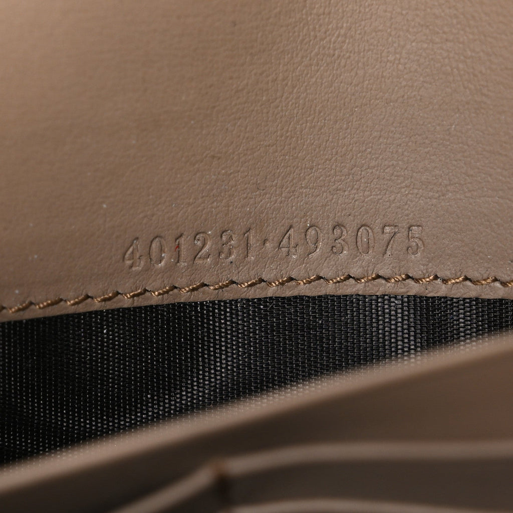 Gucci GG Supreme Monogram Mini Dionysus Chain Wallet Beige Taupe