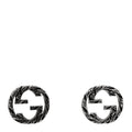 Gucci Sterling Silver Textured Interlocking G Single Stud Earring