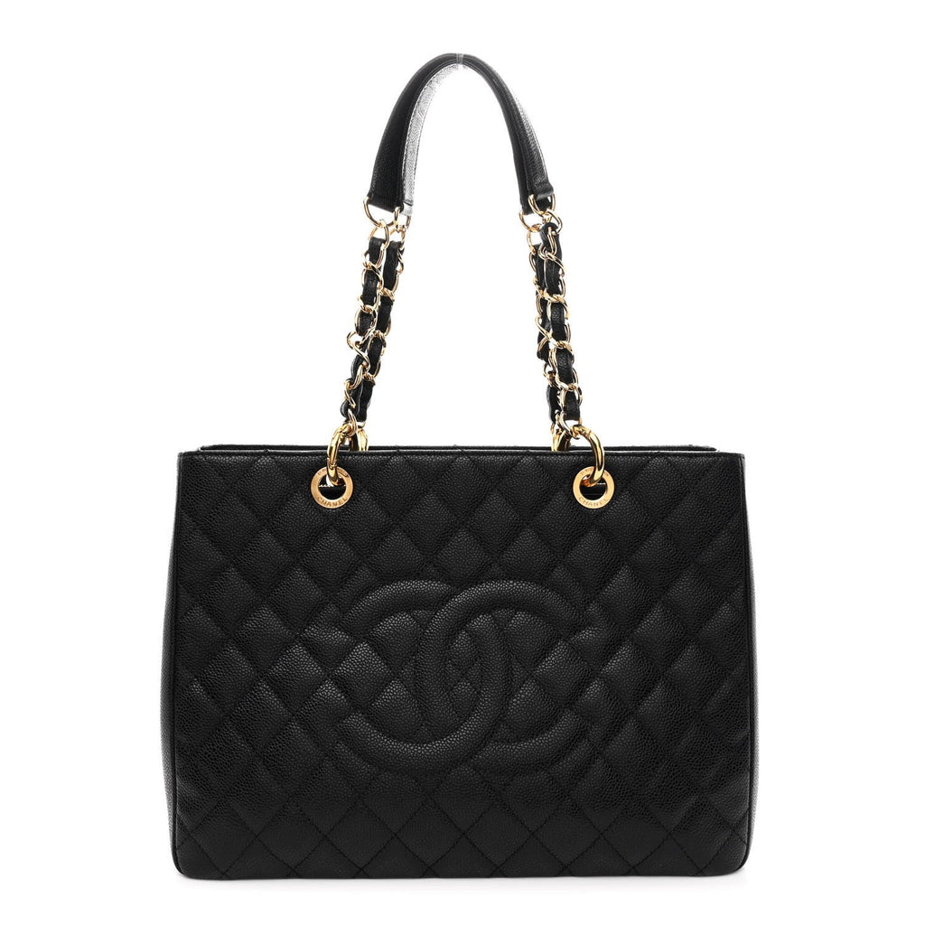 Chanel Caviar Quilted Grand Shopping Tote GST Black