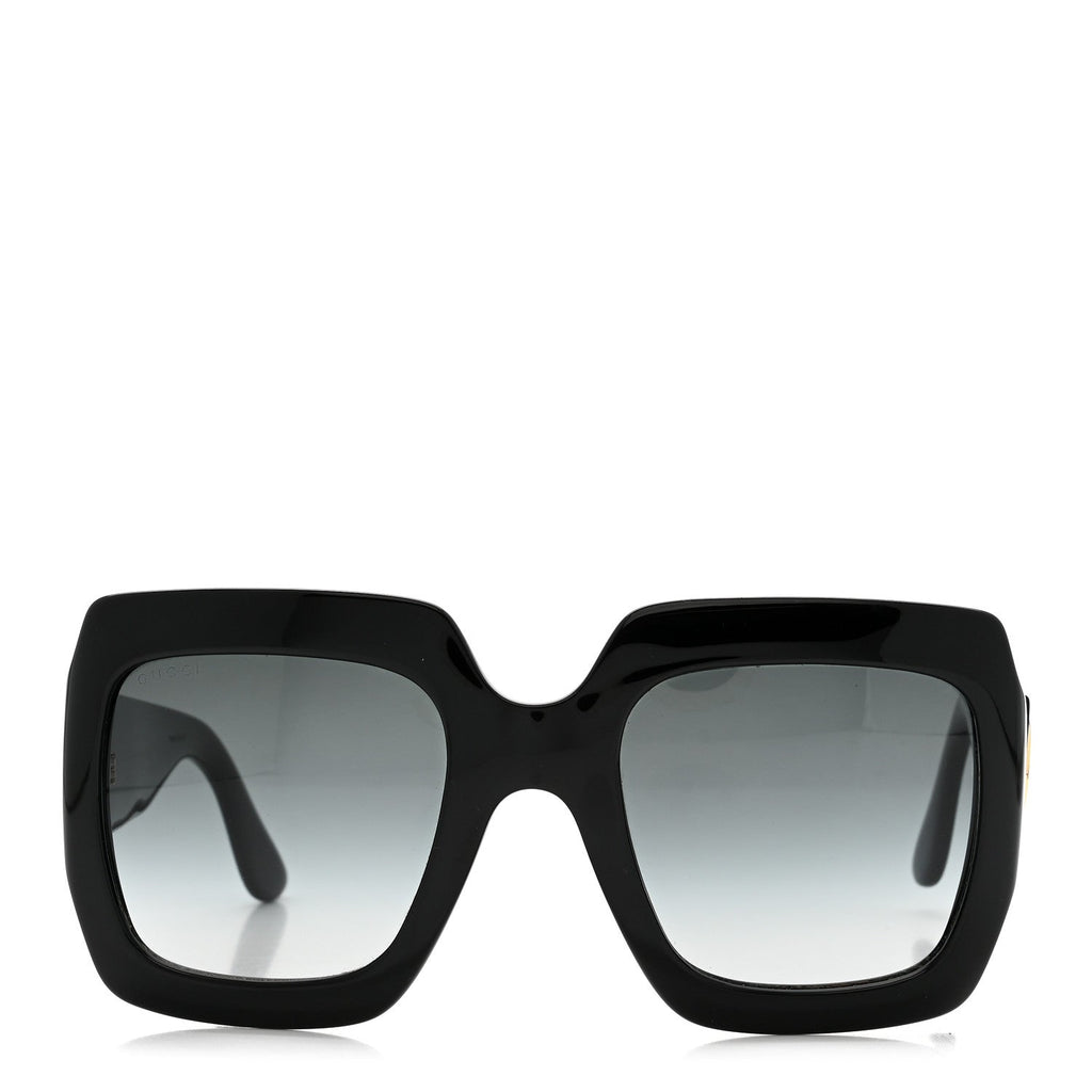 Gucci Acetate Square Frame Sunglasses GG0141S Black