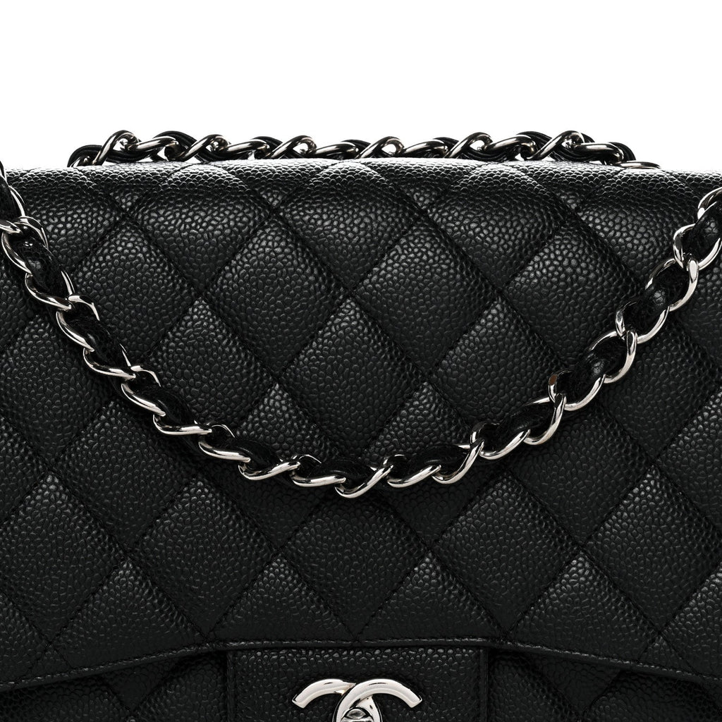 Chanel Caviar Quilted Jumbo Single Flap Black