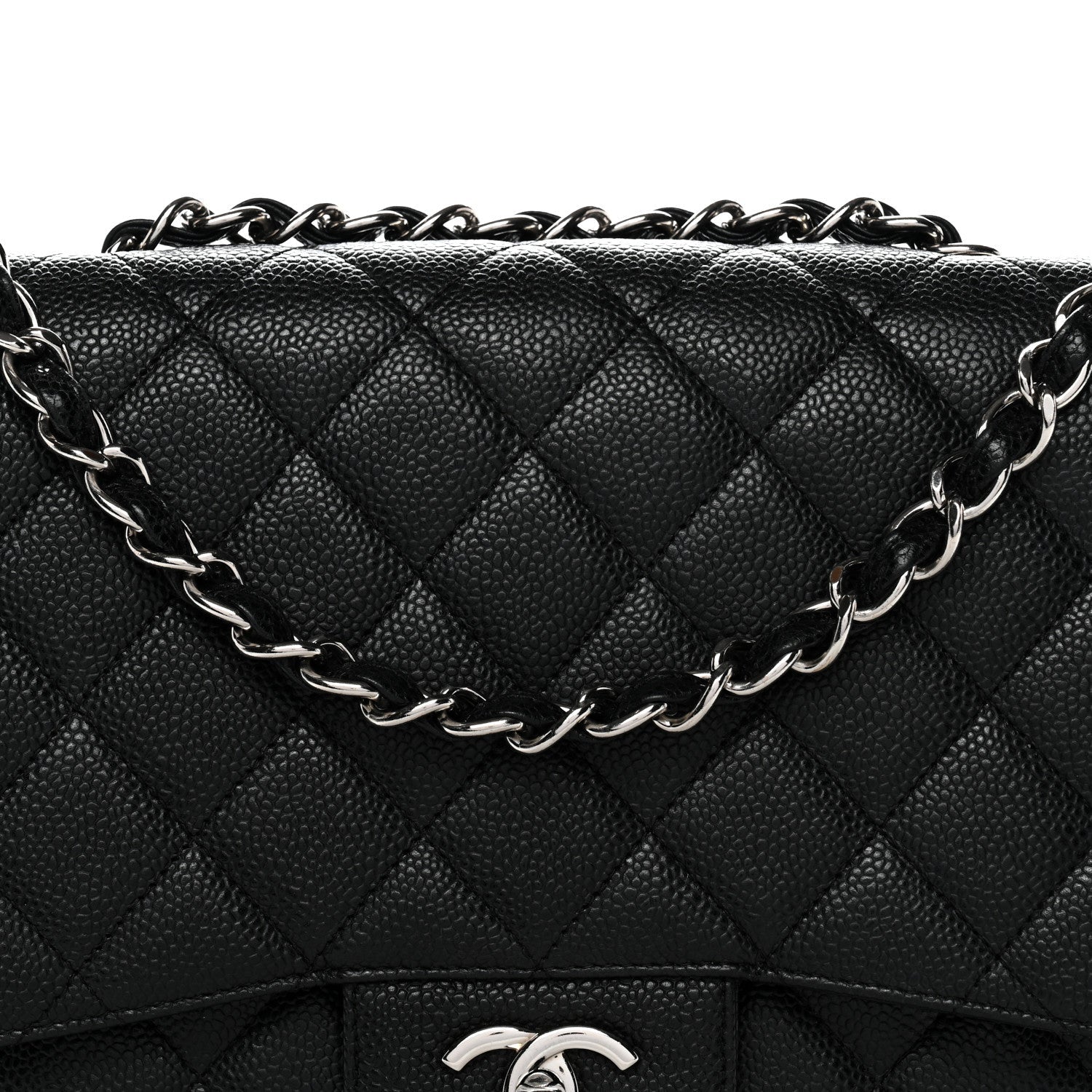 Chanel Caviar Quilted Jumbo Single Flap Black