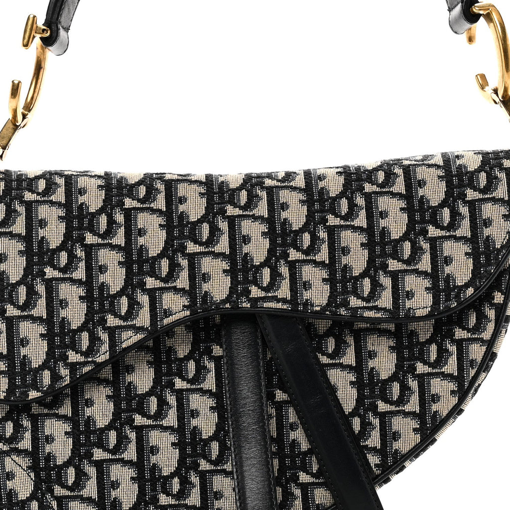 Christian Dior Oblique Saddle Bag Blue