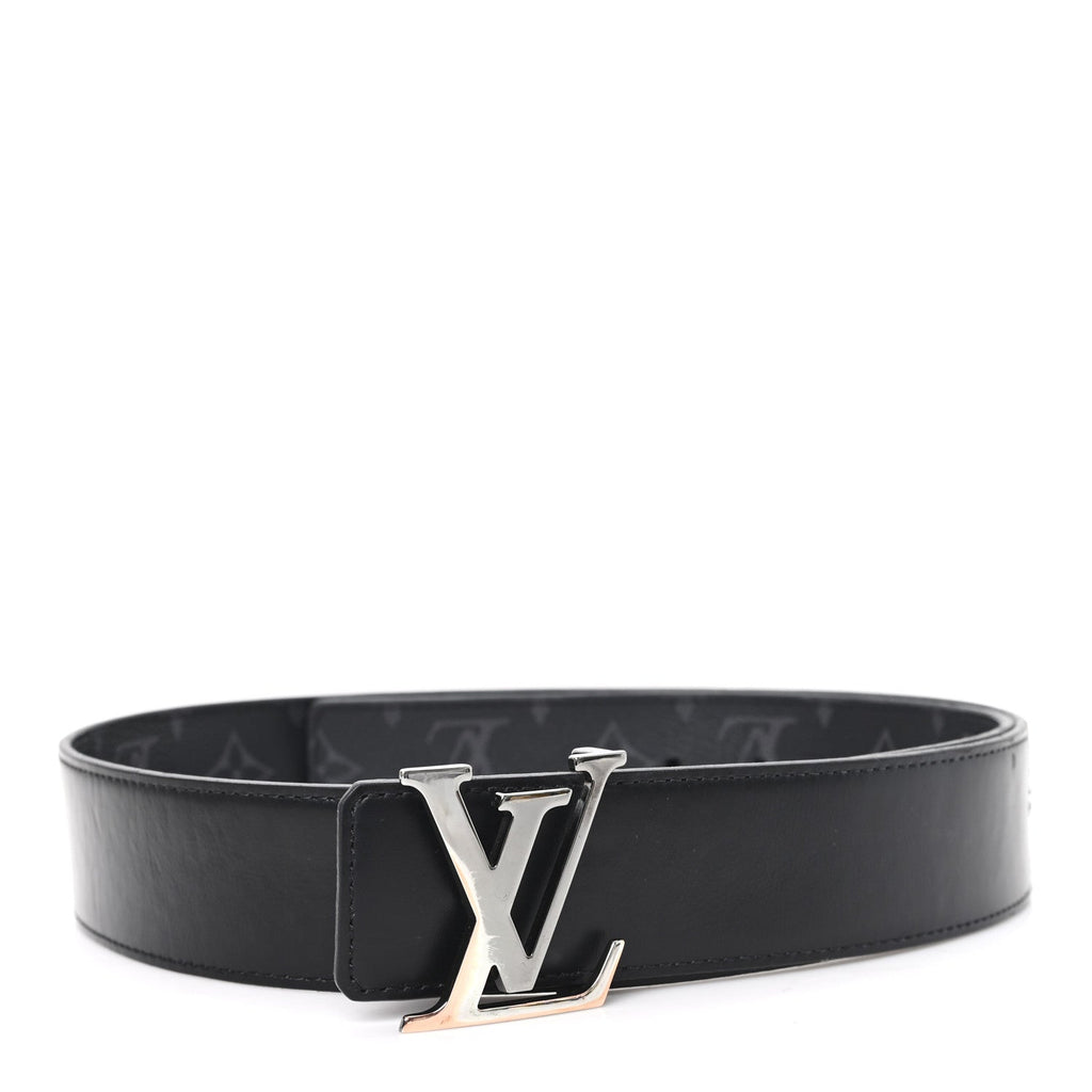 Louis Vuitton Monogram Eclipse Taigarama 40mm LV Initiales Reversible Belt 95 38 95 38 Black