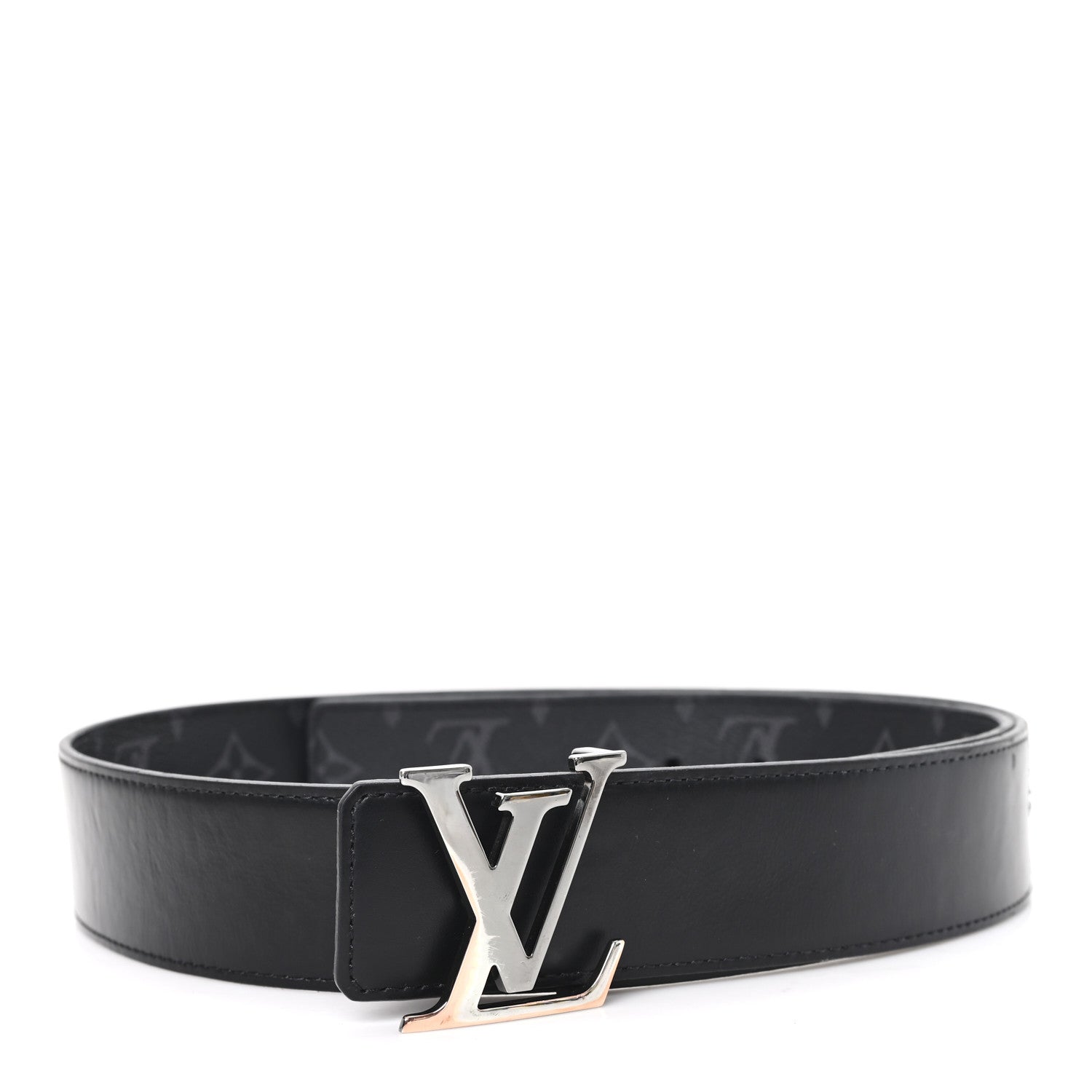 Louis Vuitton Monogram Eclipse Taigarama 40mm LV Initiales Reversible Belt 95 38 95 38 Black