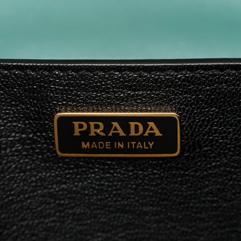 Prada City Calf Saffiano Cahier Bag Biliardo Black