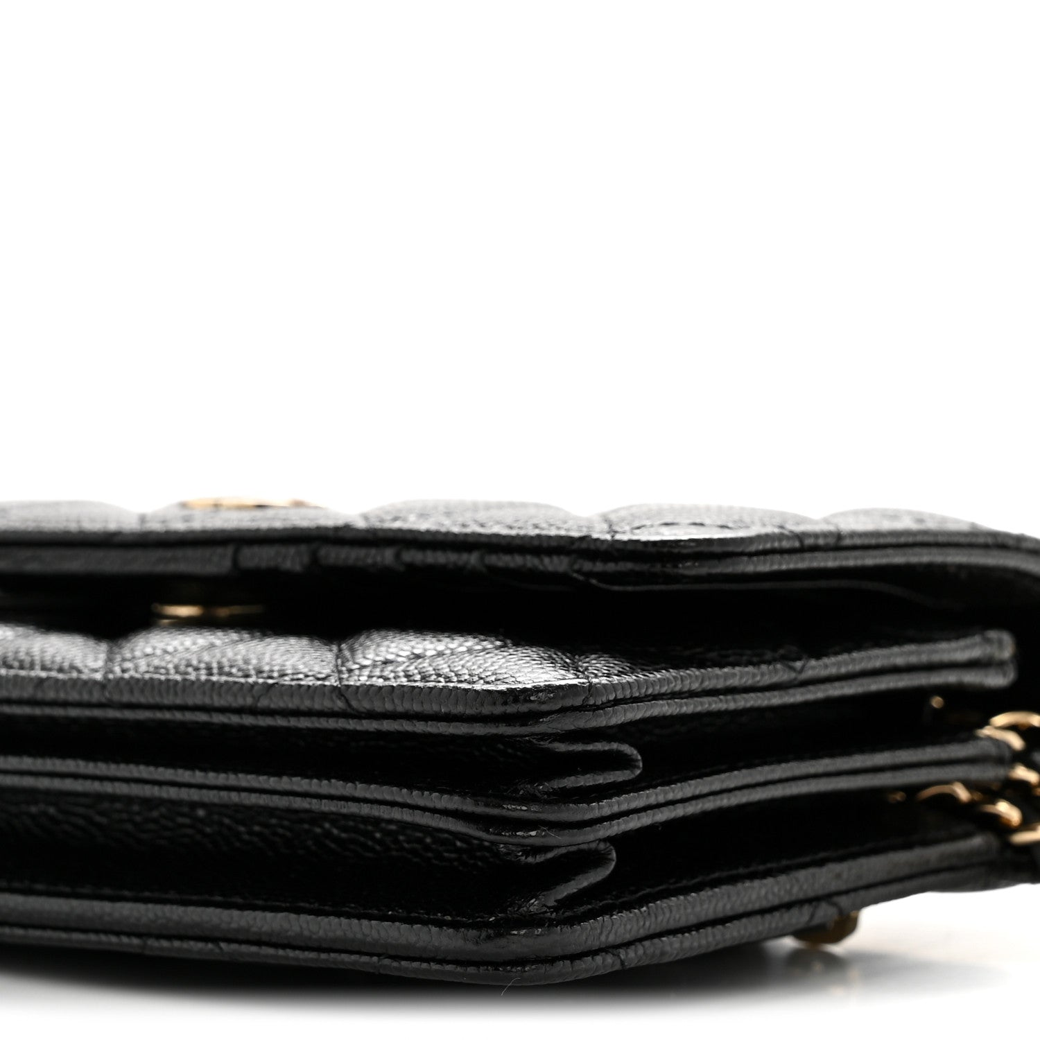 Chanel Caviar Quilted Mini Wallet On Chain WOC Black