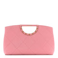 Chanel Caviar Quilted A Real Catch Clutch Pink