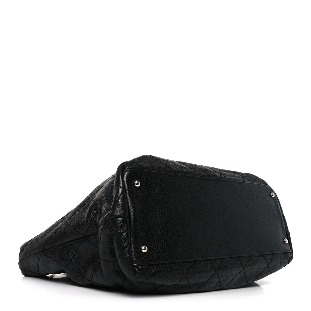 Chanel Glazed Calfskin Large On The Road Tote Black