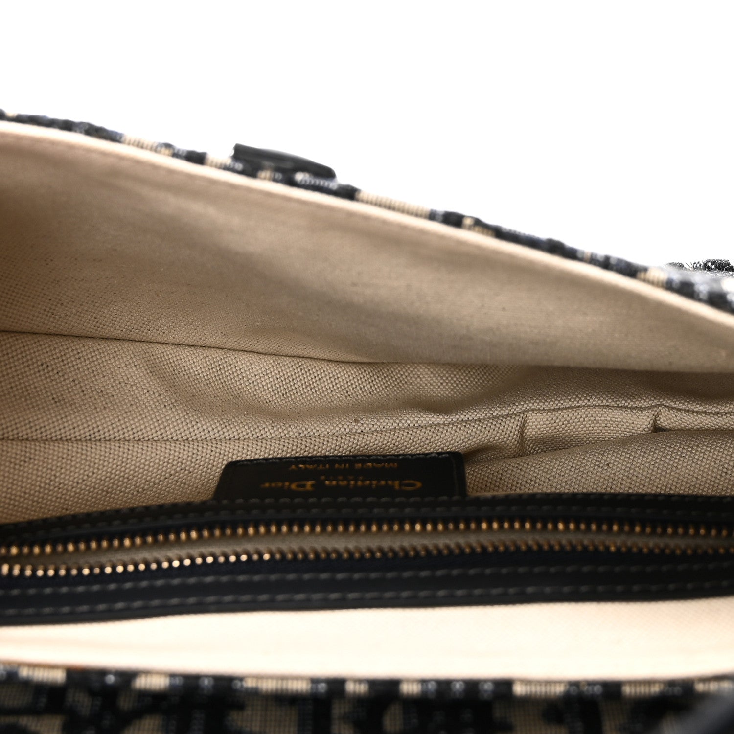 Christian Dior Oblique Saddle Bag Blue