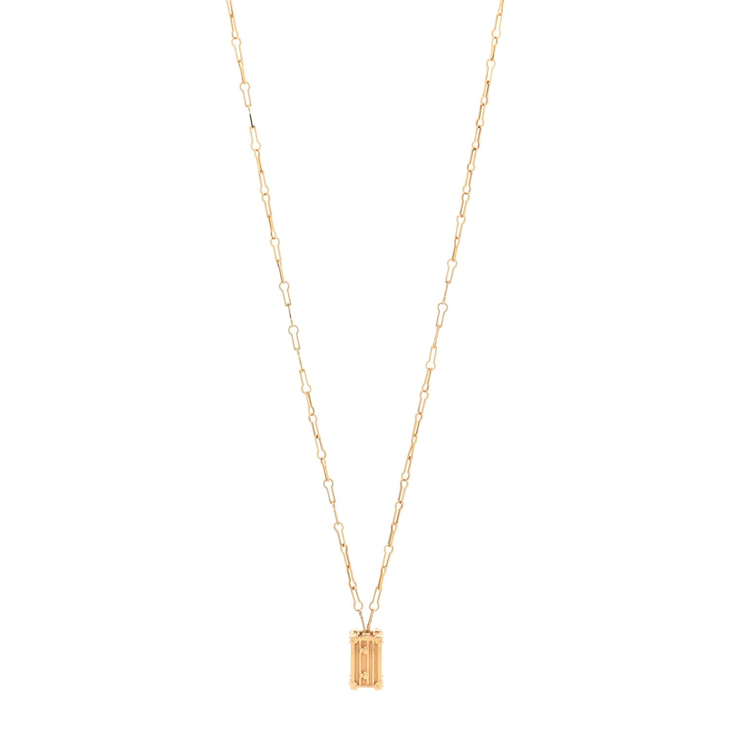 Louis Vuitton 18K Yellow Gold Petite Malle Pendant Necklace