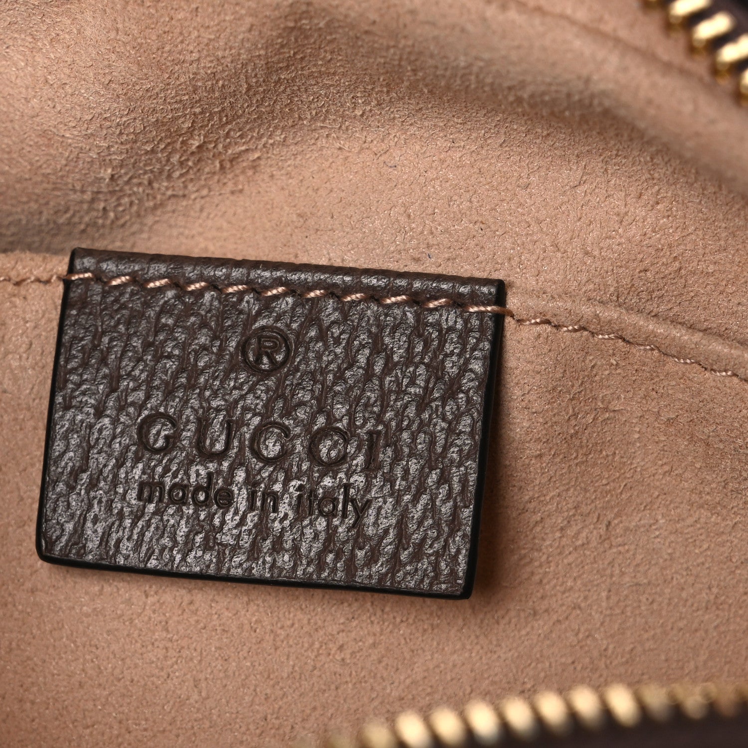 Gucci GG Supreme Monogram Web Mini Ophidia Shoulder Bag Brown