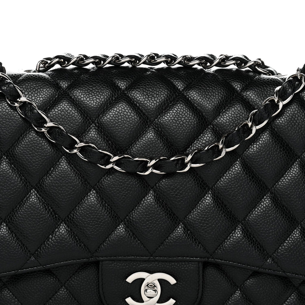 Chanel Caviar Quilted Jumbo Single Flap Black