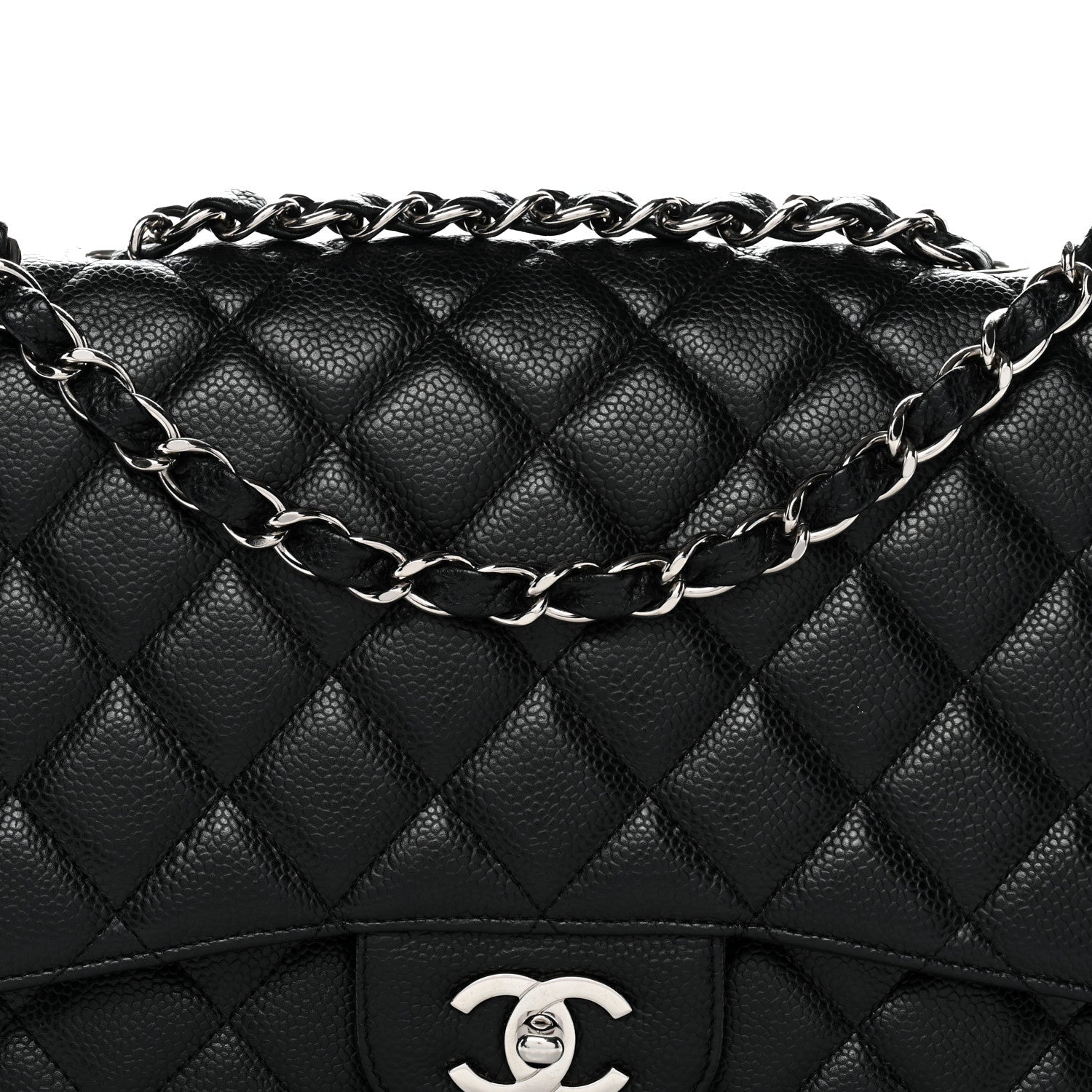 Chanel Caviar Quilted Jumbo Single Flap Black