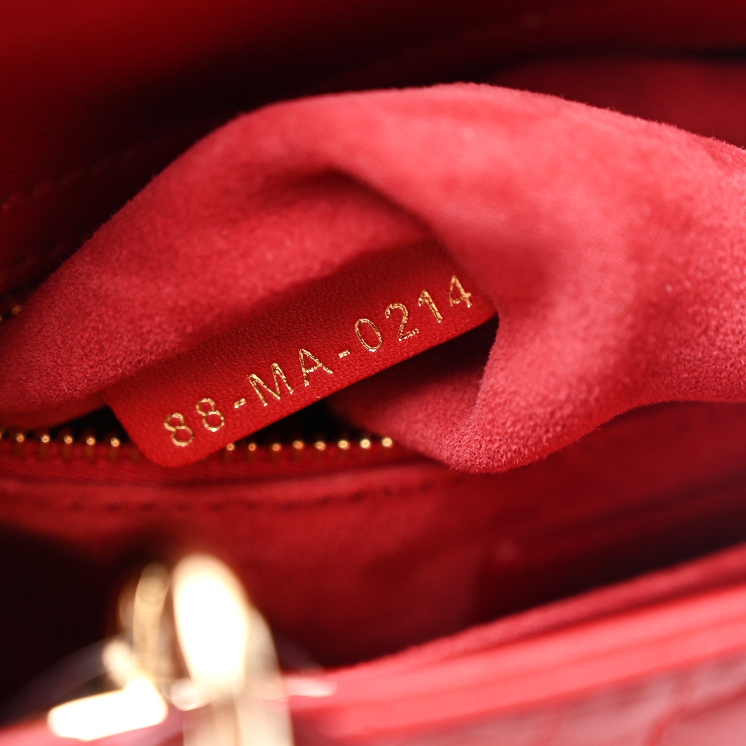 Christian Dior Lambskin Cannage Small Bi-Color Lady Dior Rouge Multicolor