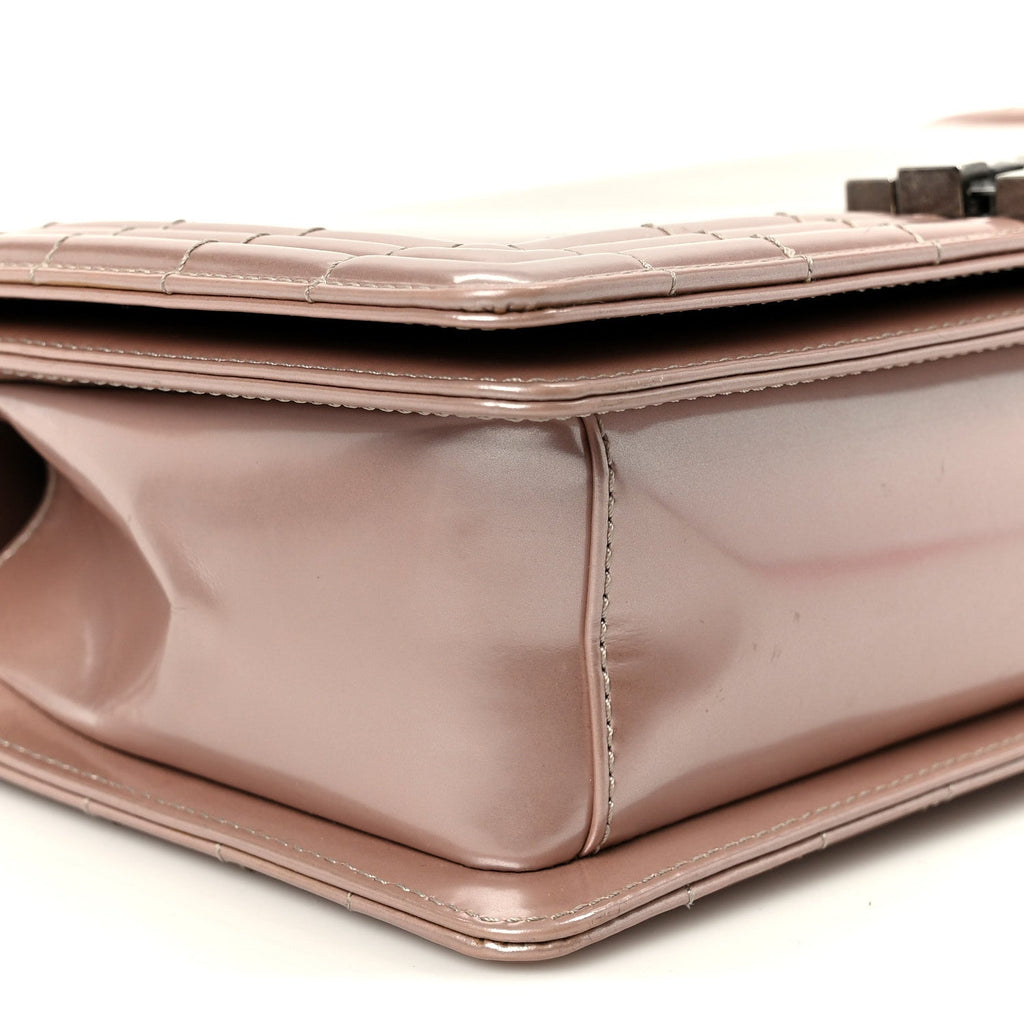 Chanel Iridescent Glazed Calfskin Medium Boy Flap Light Pink