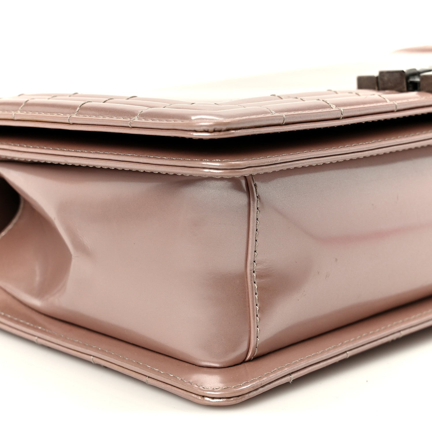 Chanel Iridescent Glazed Calfskin Medium Boy Flap Light Pink