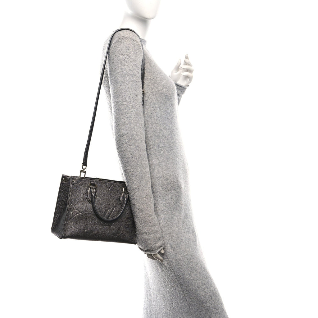 Louis Vuitton Metallic Empreinte Monogram Giant Onthego PM Gun Metal